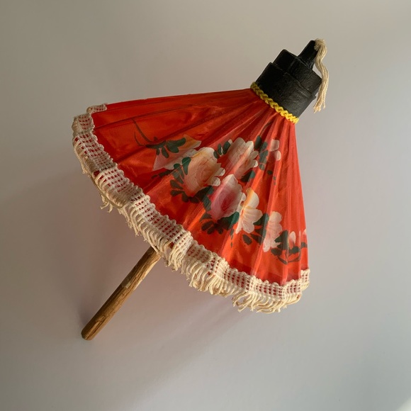 Handpainted Fabric Umbrella - Picture 3 of 7